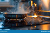 The Smooth Surface of an Induction Cooktop with No Visible Coils or Burners Creating a Clean and ... The Smooth Surface of an Induction Cooktop with No Visible Coils or Burners Creating a Clean and ...